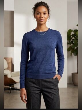 Lululemon Merino Wool Blend Midnight Navy Long Sleeve Sweater Size XS